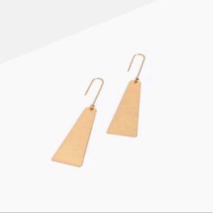 Madewell Gold Petaldrop Geometric Dangle Earrings
